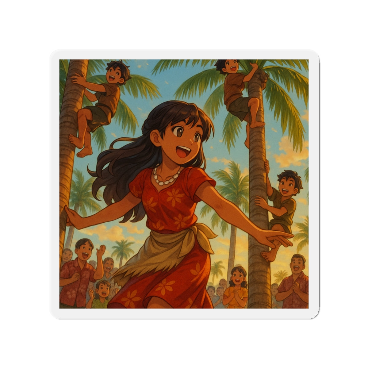 Tree climbing competition magnet