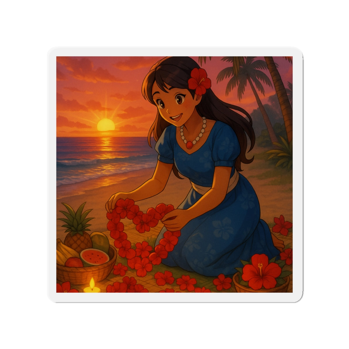 valentines flowers magnet