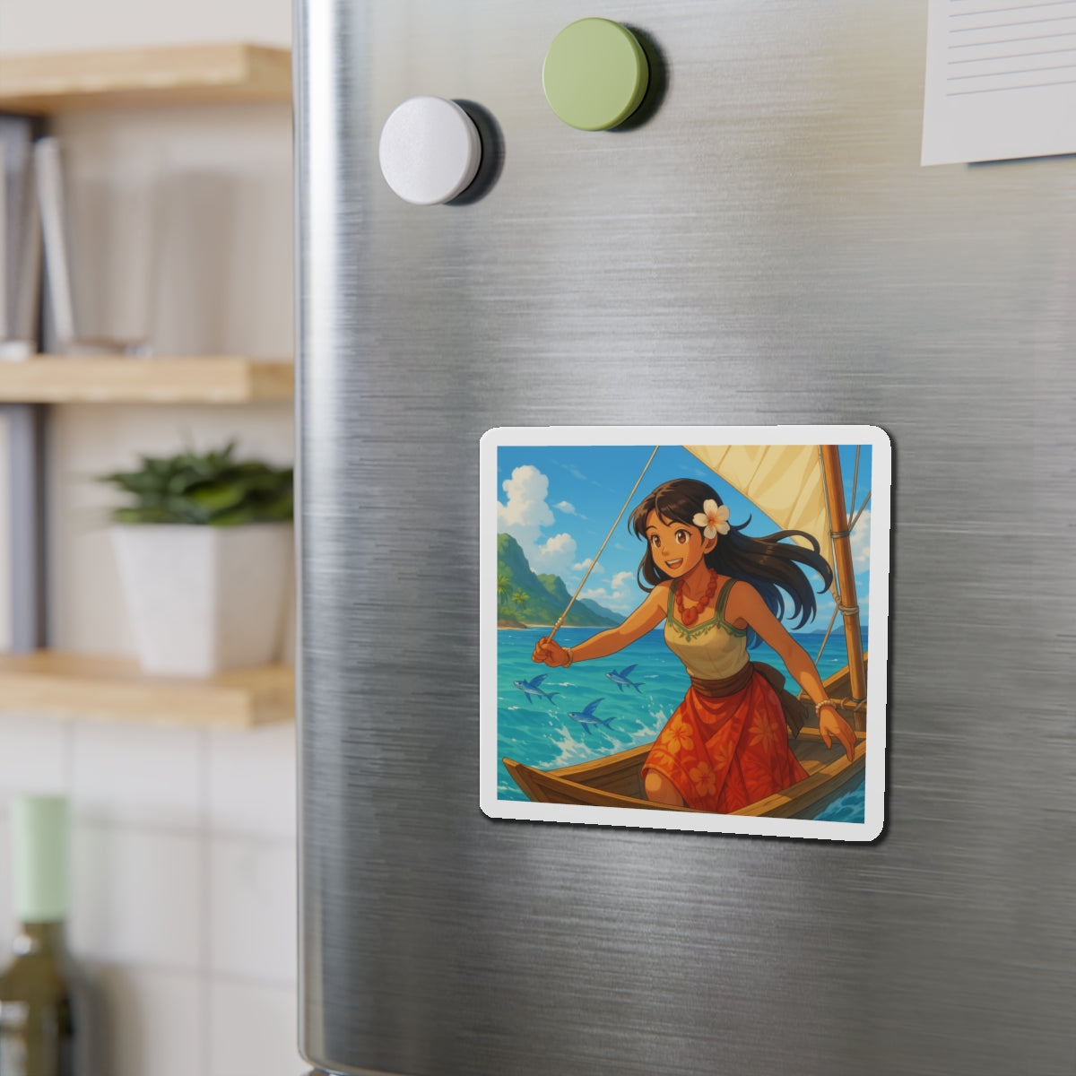 Island sailing magnet