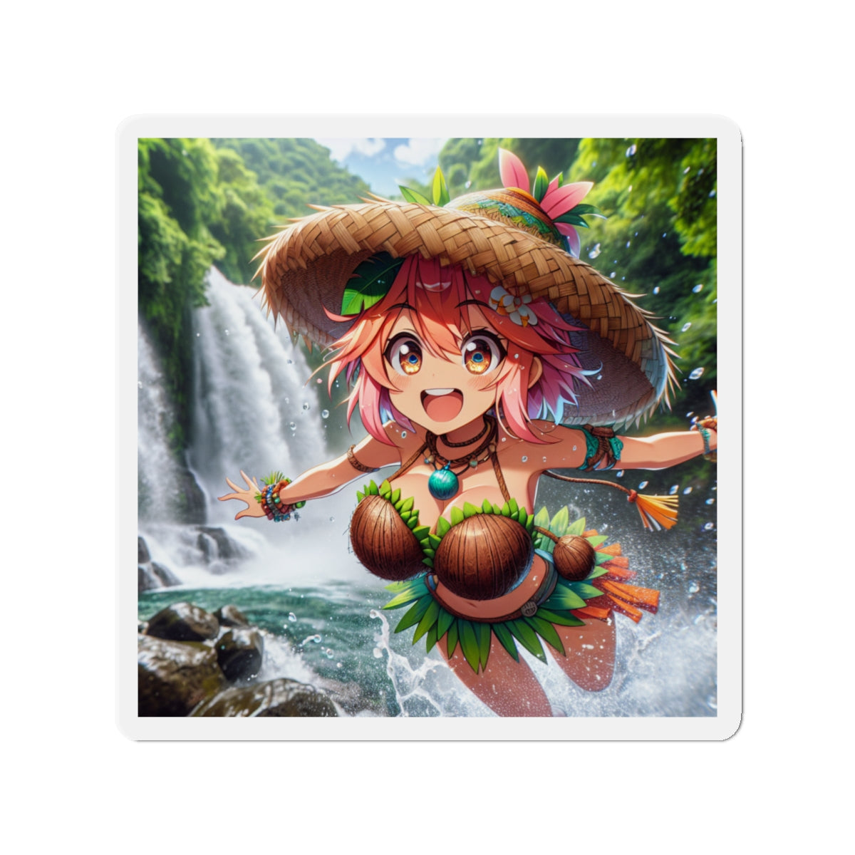 Waterfall playing - Island Girl