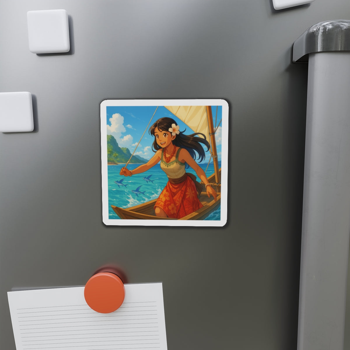 Island sailing magnet