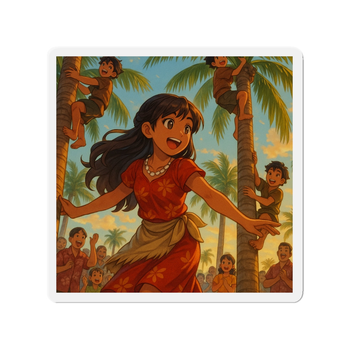 Tree climbing competition magnet